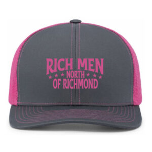 OAM Rich Men North of Richmond Trucker Snapback Cap (Gray/Pink)