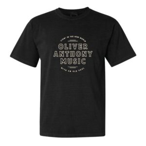 Living in the New World with an Old Soul - Oliver Anthony T-Shirt (black) - Front design