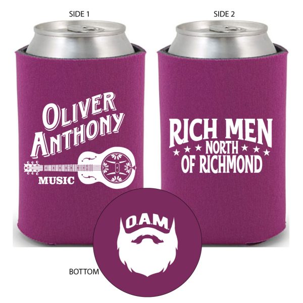 OAM - Rich Men North of Richmond Koozie (Pink)